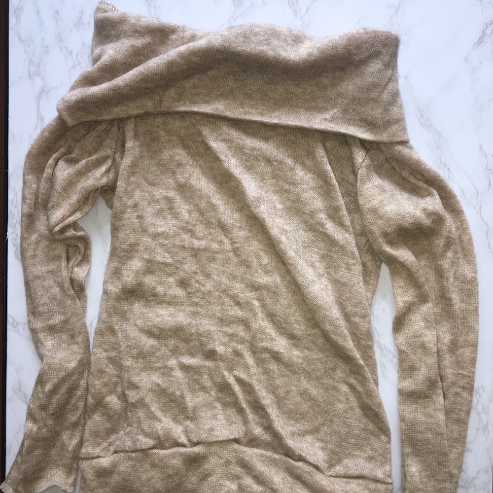 Off the should sweater